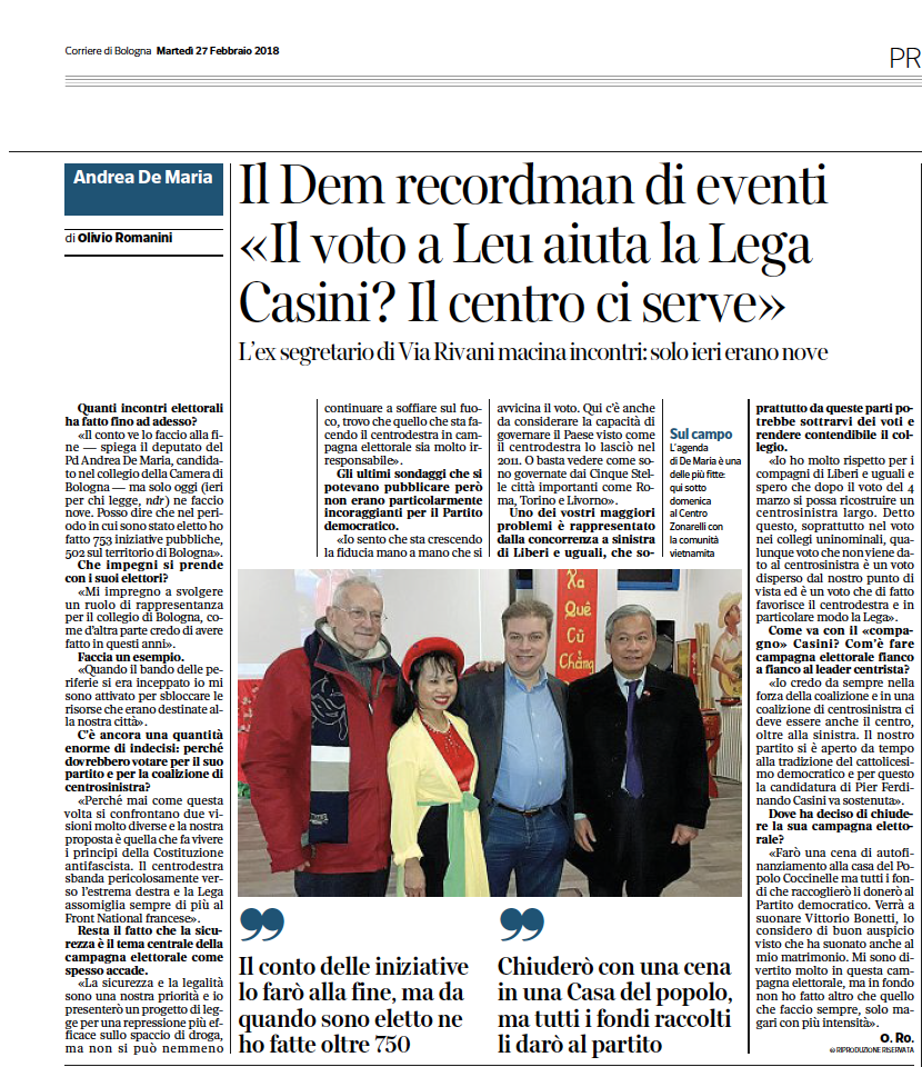 intervista Corriere Bologna
